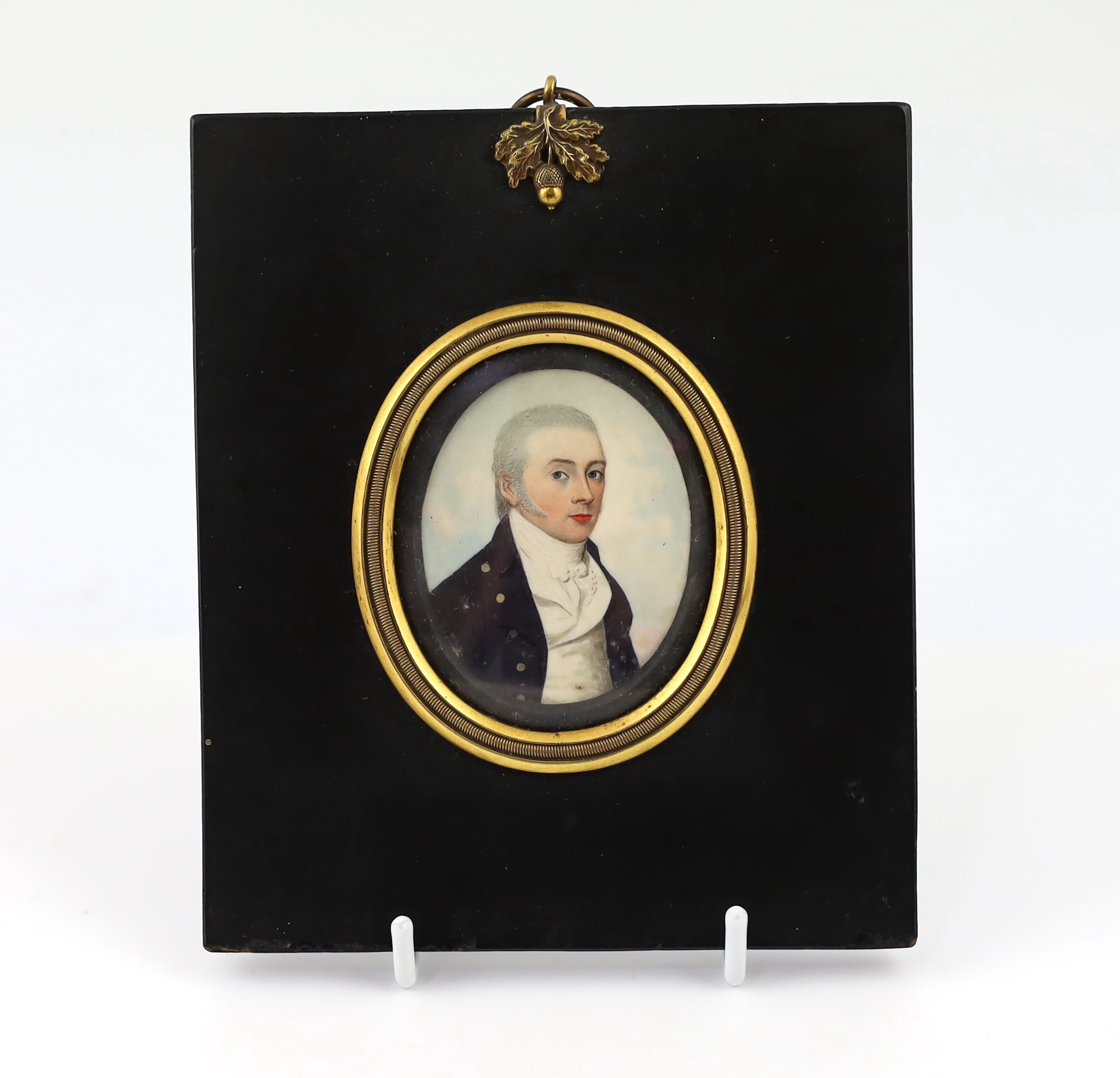 Frederick Buck (Irish, 1771-1840), Portrait miniature of a gentleman, watercolour on ivory, 5.7 x 4.7cm. CITES Submission reference G6EYRN5D